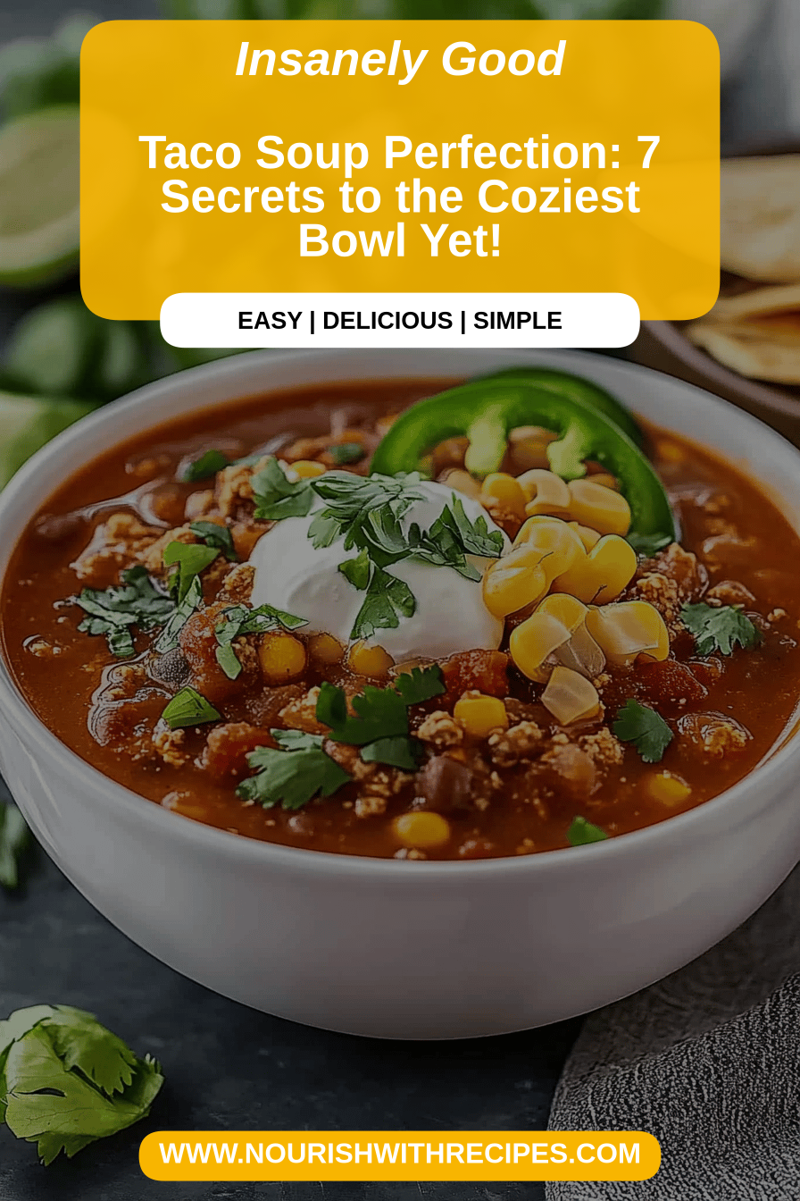 Taco Soup Recipe final dish beautifully presented and ready to serve