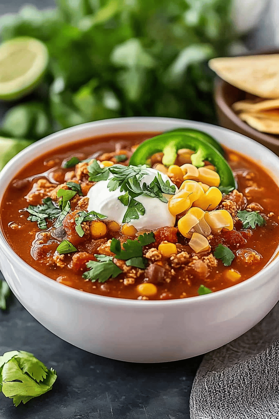 Taco Soup Recipe ingredients organized and measured on kitchen counter