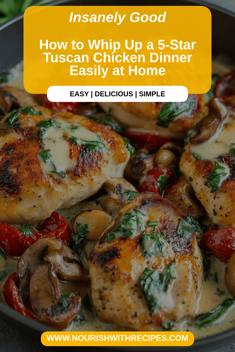 Tuscan Chicken Recipe final dish beautifully presented and ready to serve