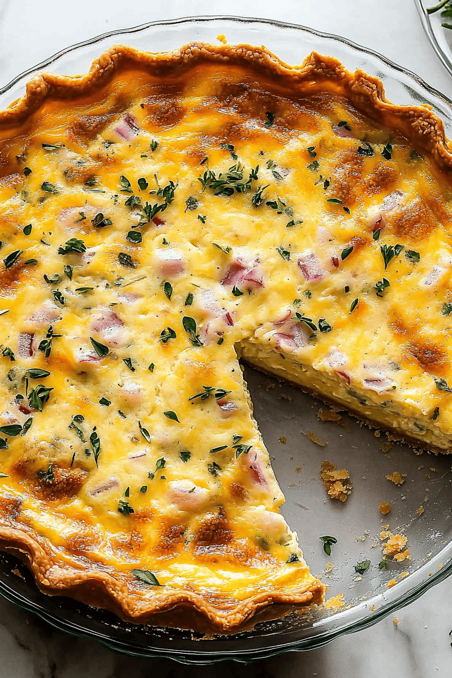 basic quiche recipe ingredients organized and measured on kitchen counter