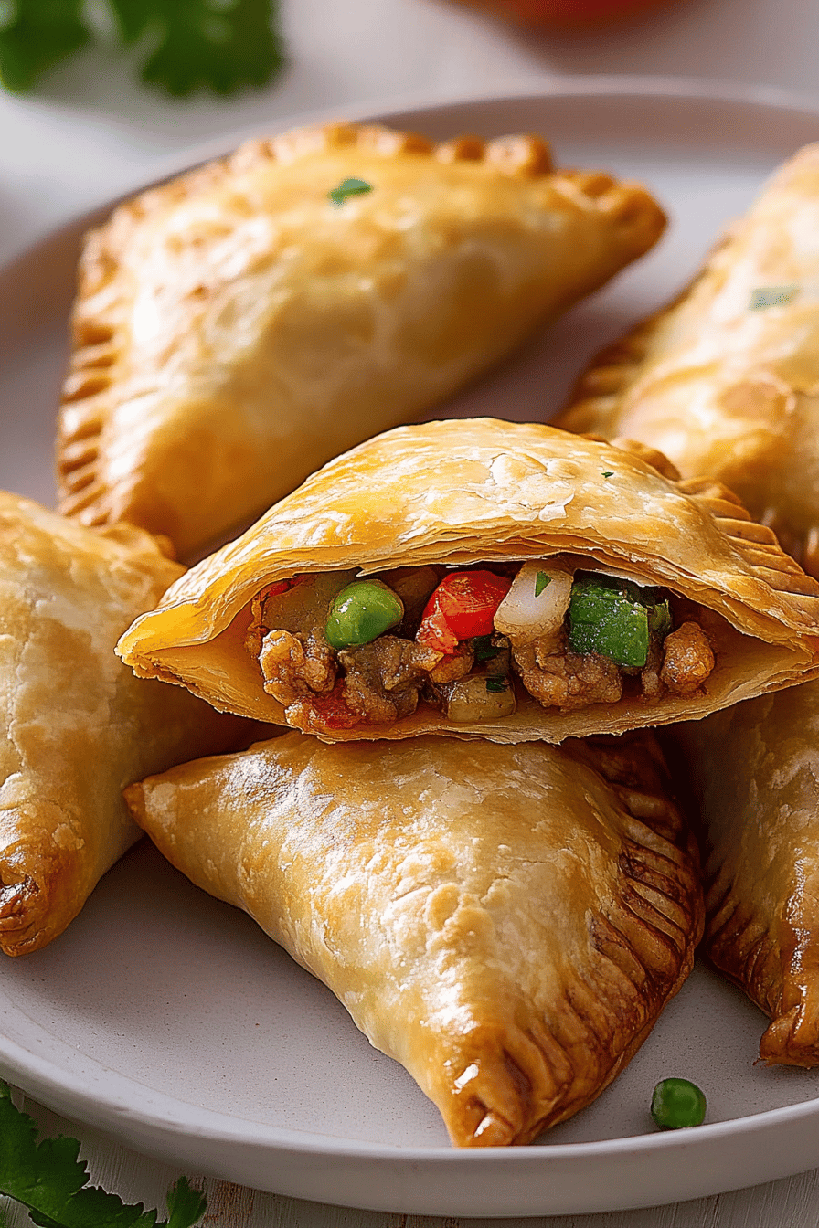 make empanadas ingredients organized and measured on kitchen counter