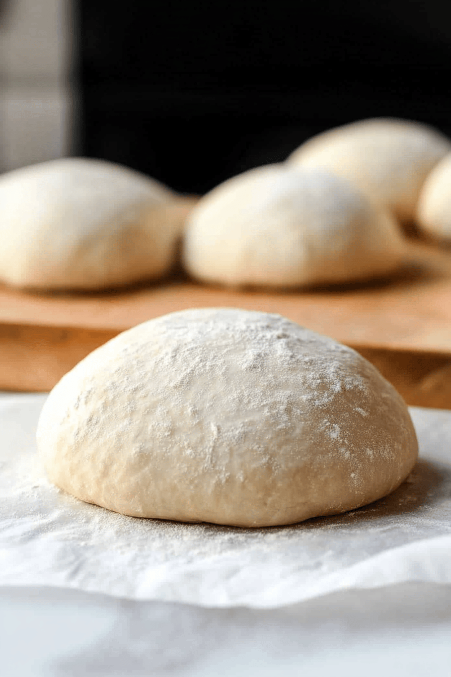 perfect pizza dough ingredients organized and measured on kitchen counter