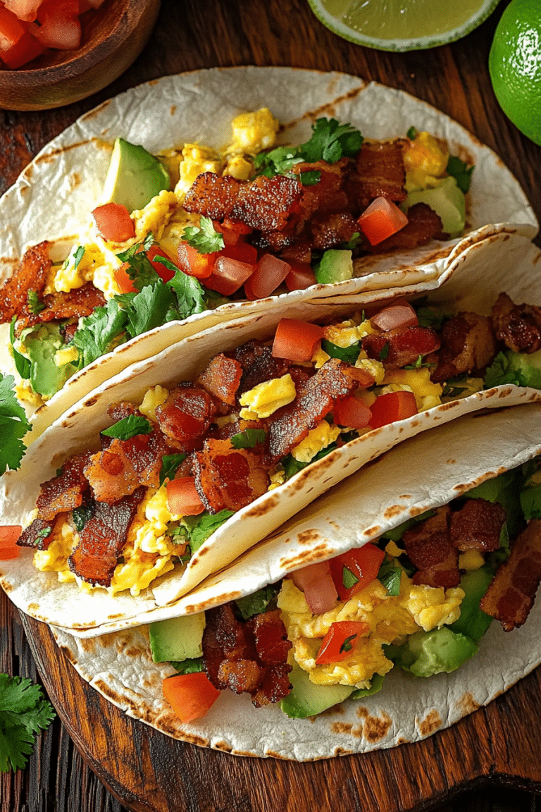 Bacon and Egg Breakfast Tacos