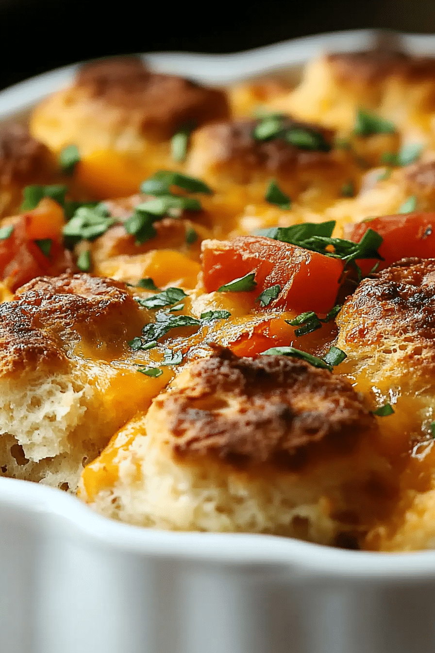 Breakfast Casserole with Biscuits