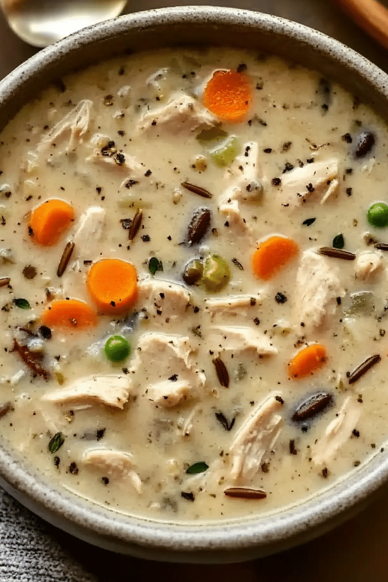 Creamy Crockpot Chicken Wild Rice Soup