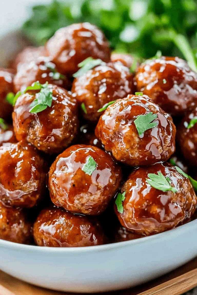 Honey BBQ Crockpot Meatballs