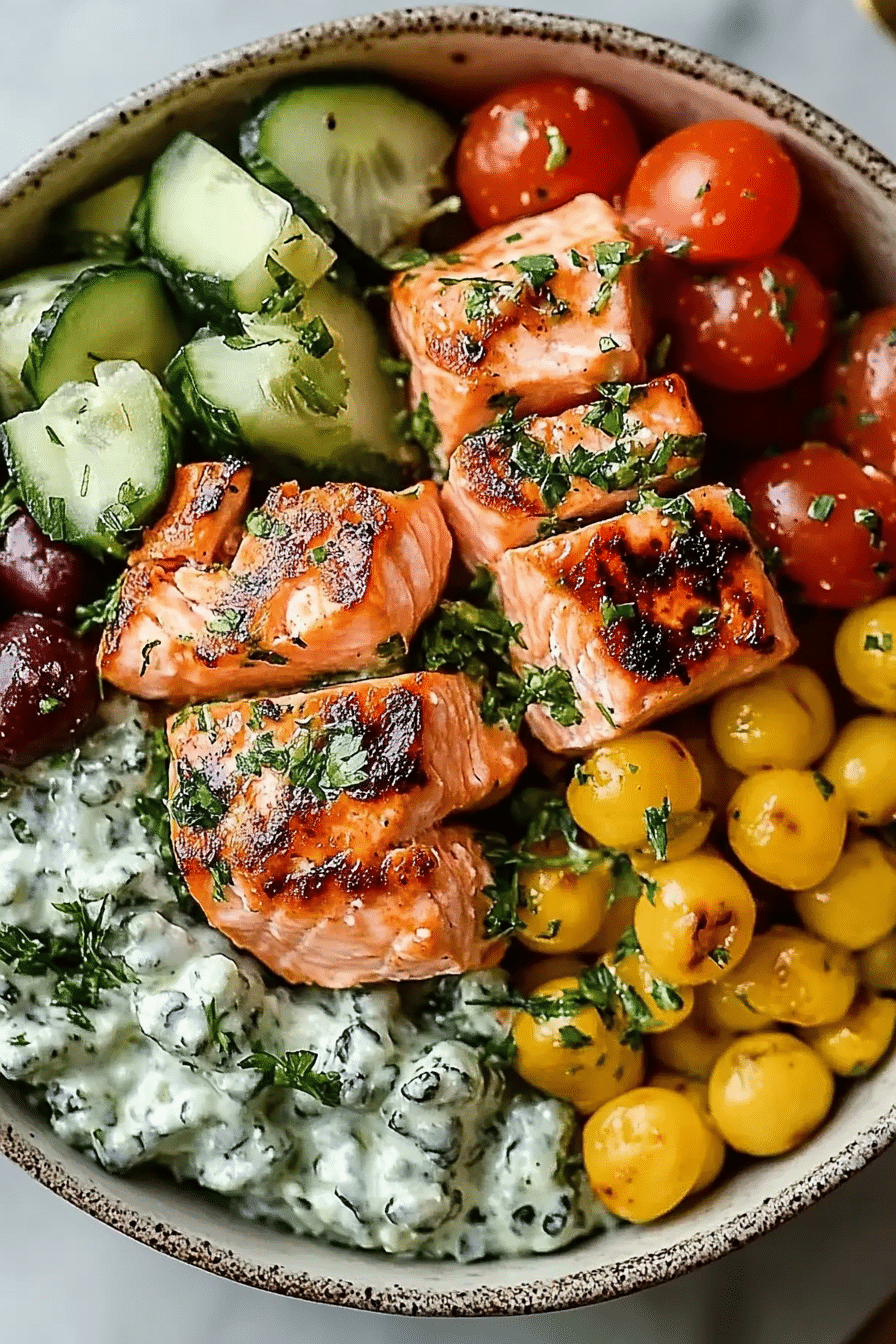 Mediterranean Salmon Bowl
