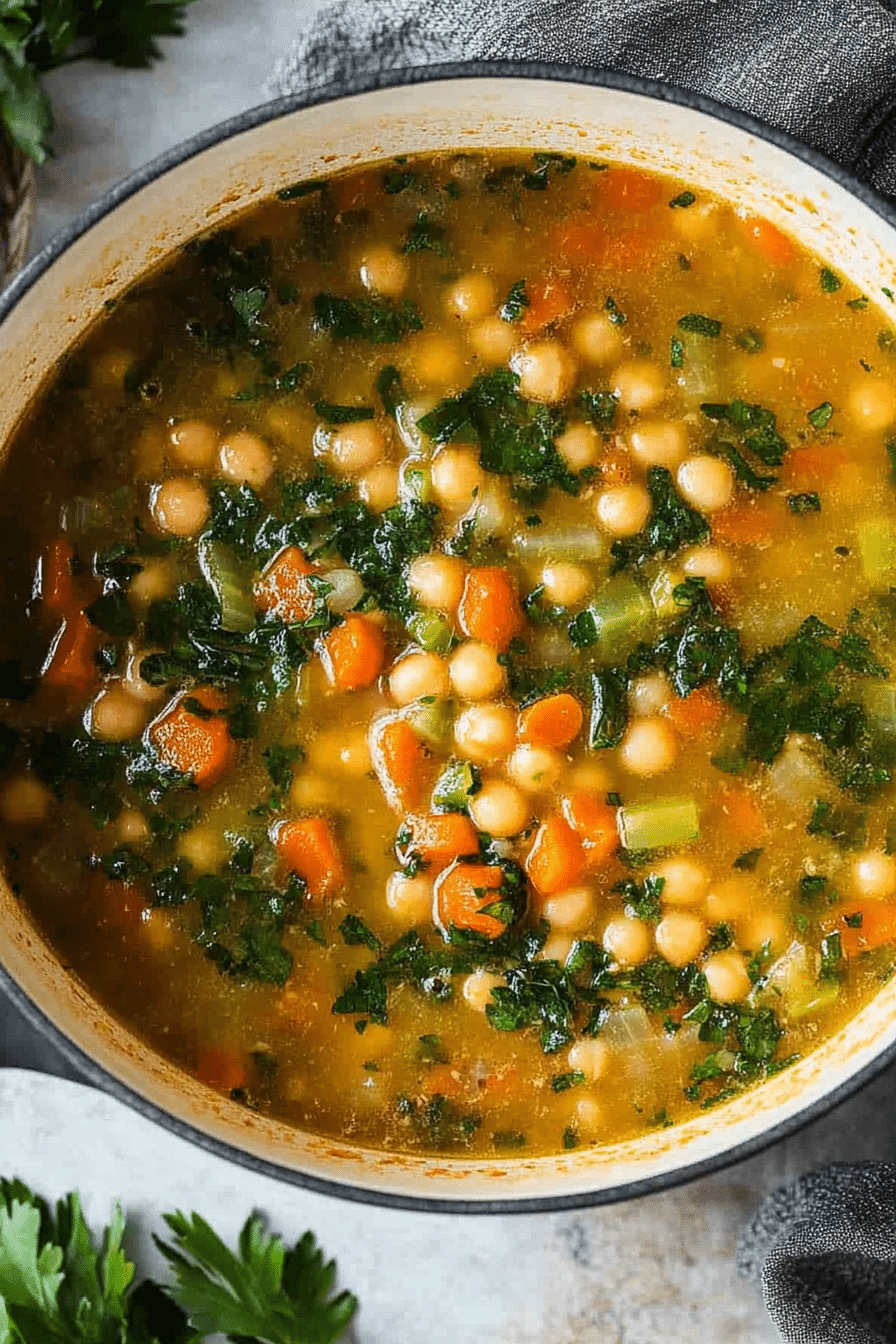 Mediterranean chickpea soup