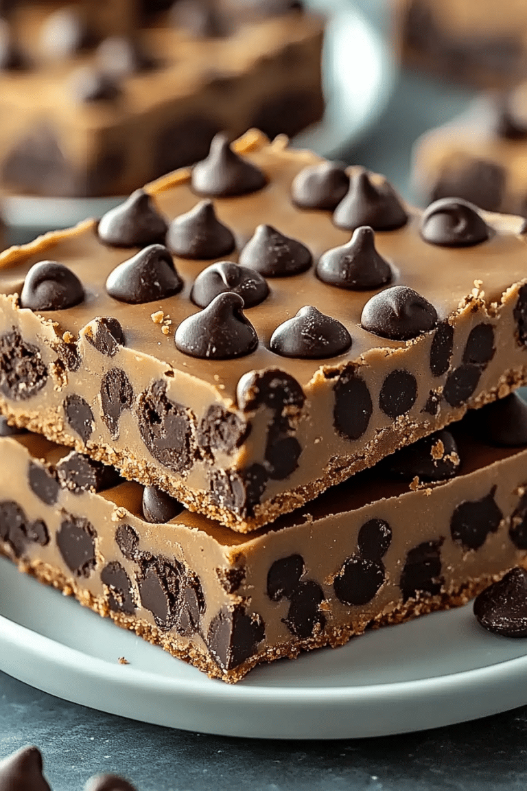 No Bake Cookie Dough Bars