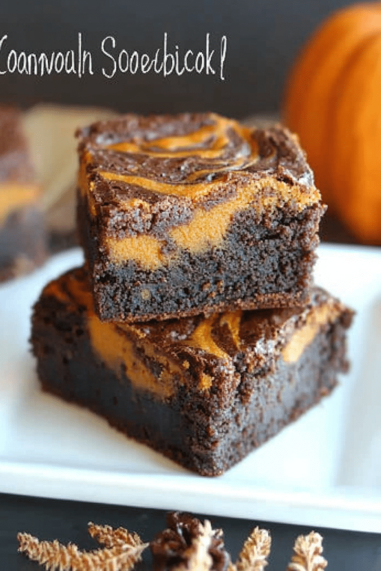 Pumpkin Swirl Brownies