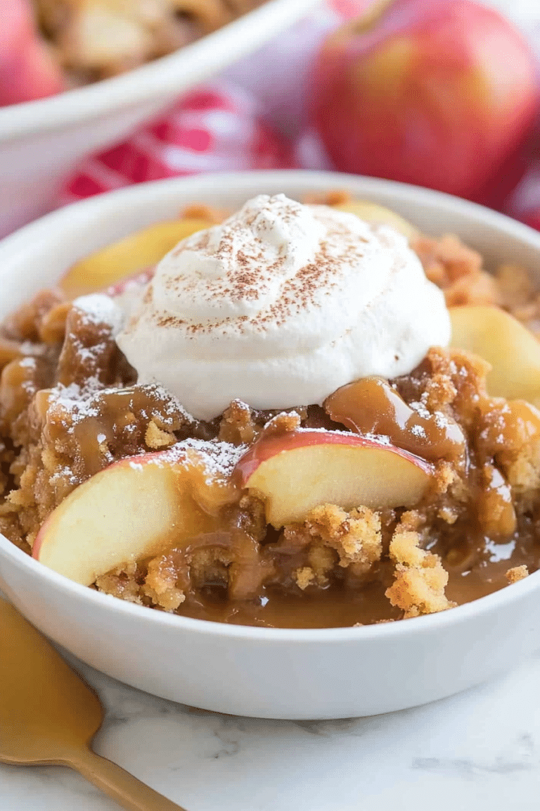 caramel apple dump cake