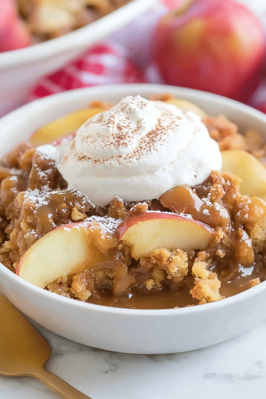 caramel apple dump cake