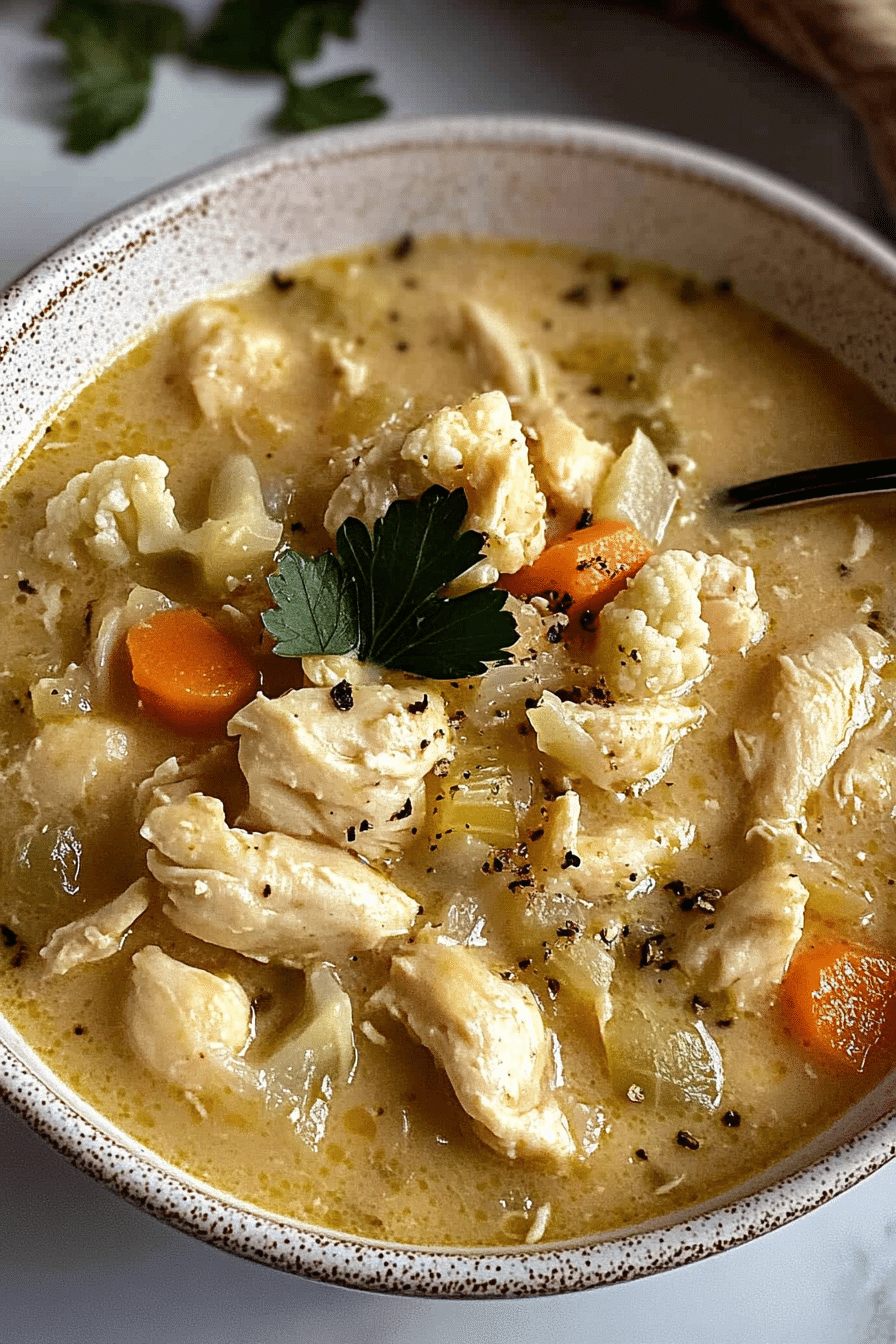 cauliflower chicken soup
