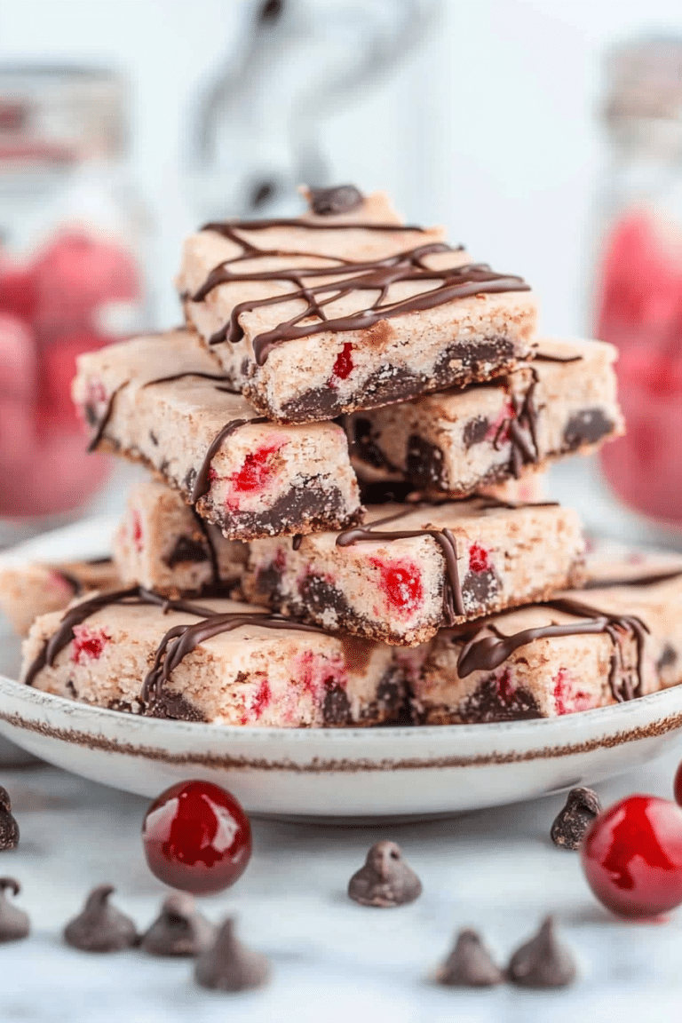 cherry chocolate shortbread