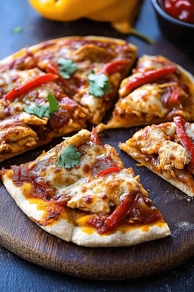 chicken fajita pizza