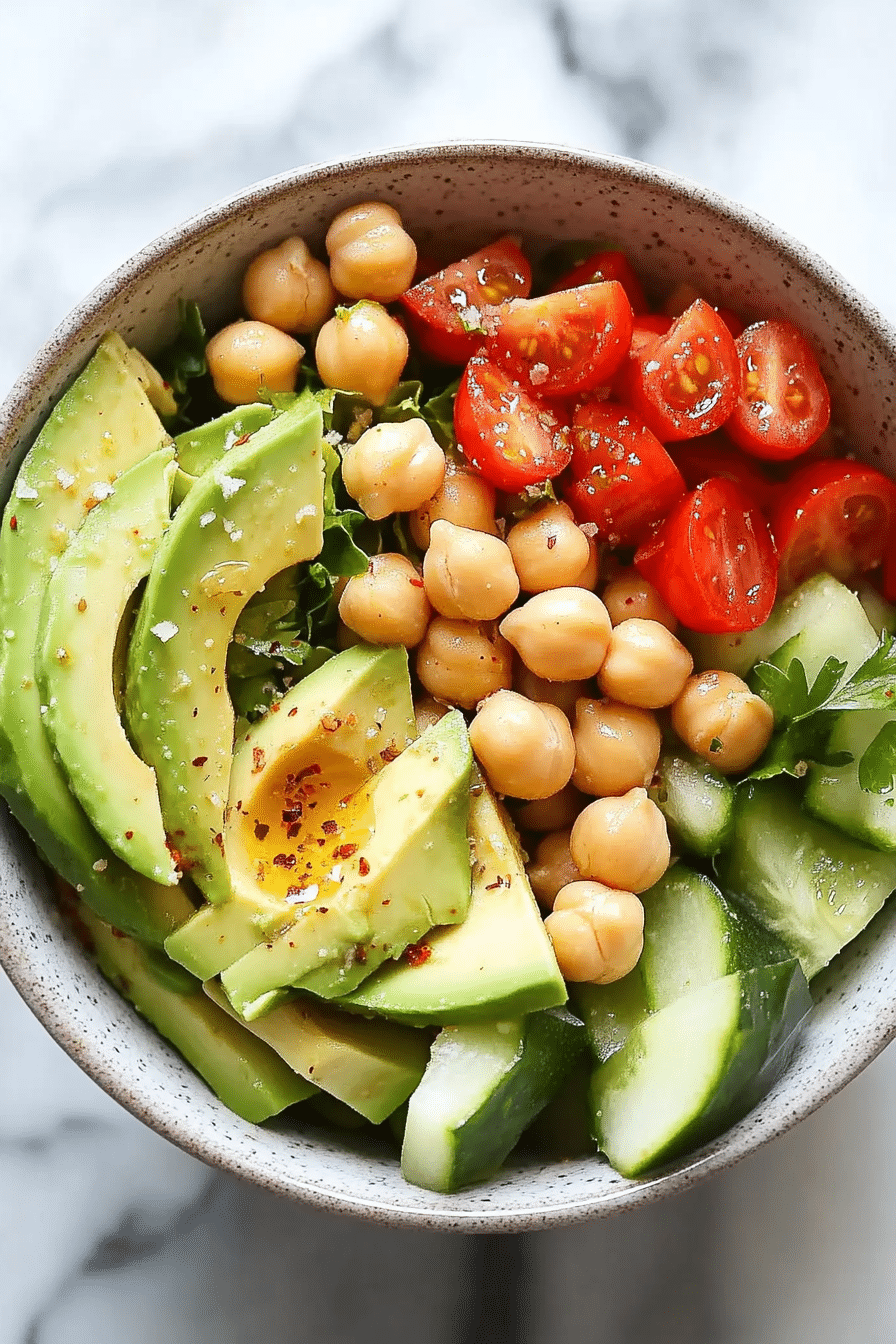 chickpea avocado salad