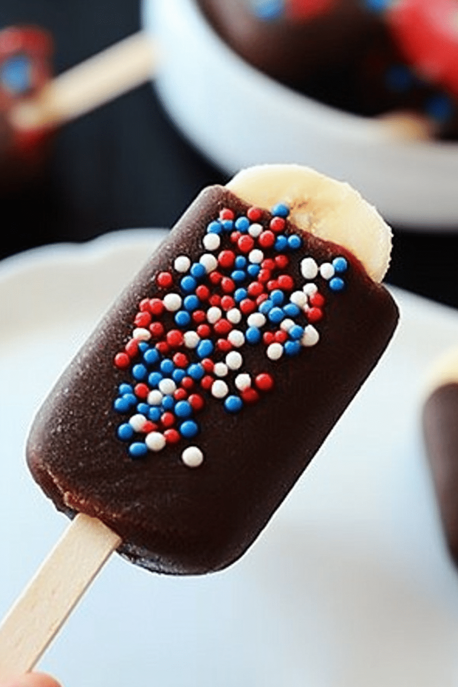 frozen banana popsicles