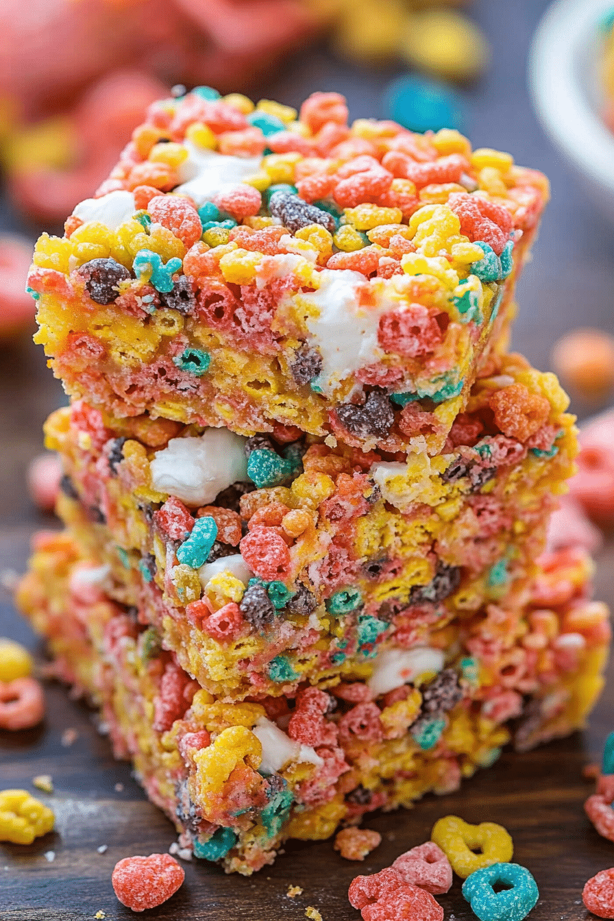 fruity cereal krispie treats
