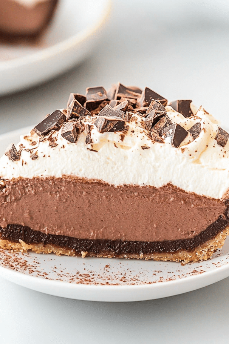 no bake chocolate pie