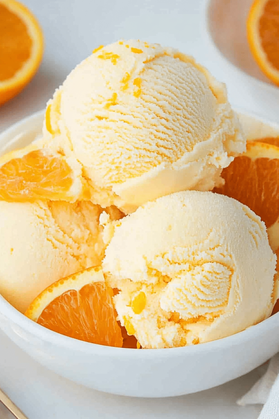 no-churn orange ice cream