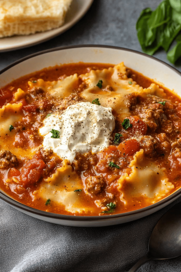 one pot lasagna soup