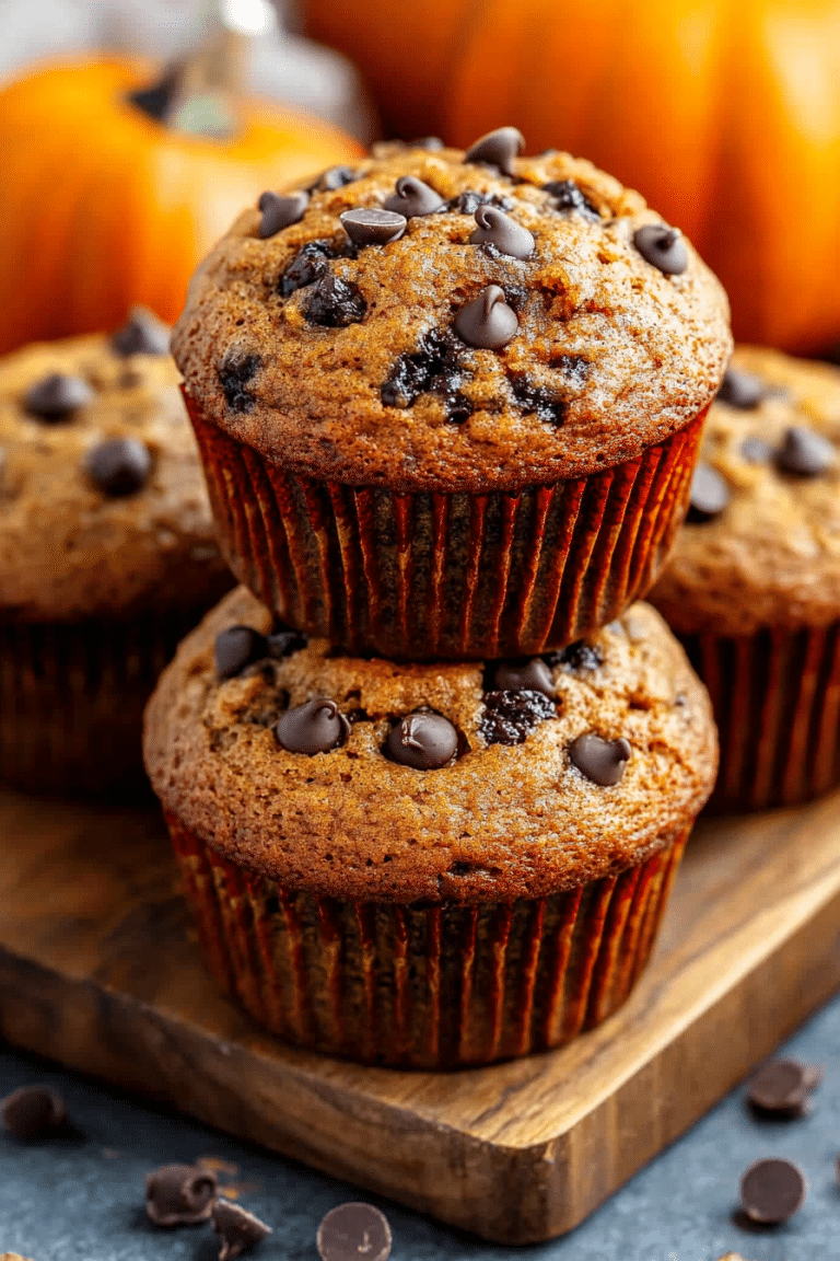 pumpkin chocolate chip muffins