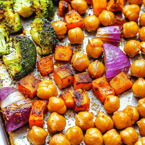 roasted vegetables chickpeas