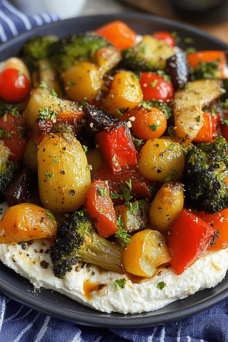 roasted vegetables lemon ricotta