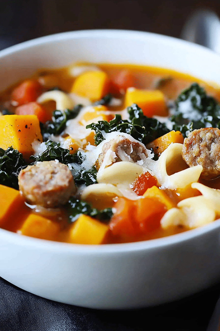 sweet potato sausage kale soup