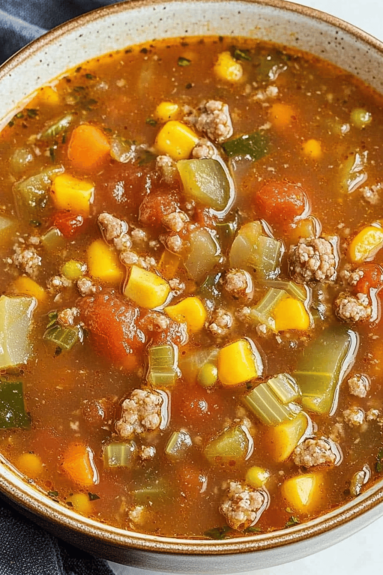 Best Ever Easy Vegetable Beef Soup – Hearty, Flavorful, and Simple to Make!