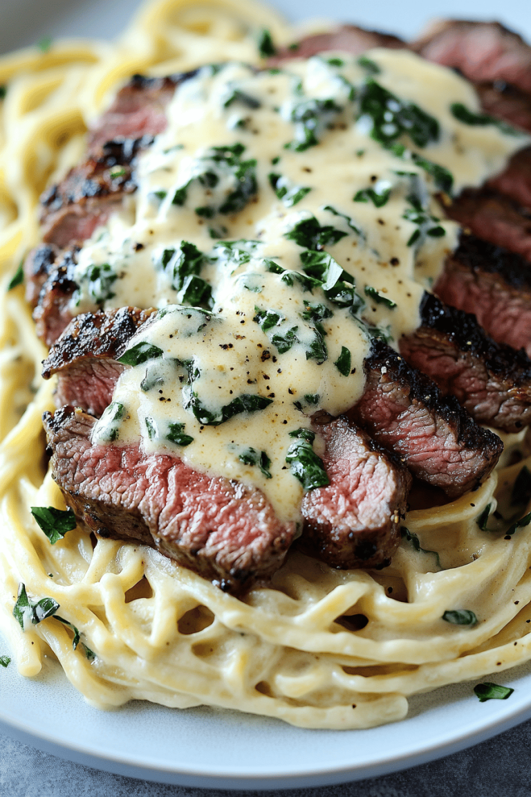 Steak Gorgonzola Alfredo