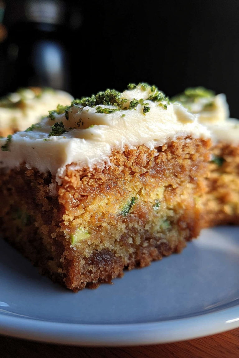 Cinnamon Frosted Zucchini Bars