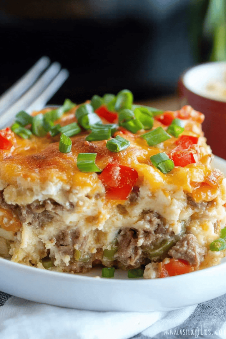 Tater Tot Sausage Breakfast Casserole (Perfect for Brunch or Meal Prep!)