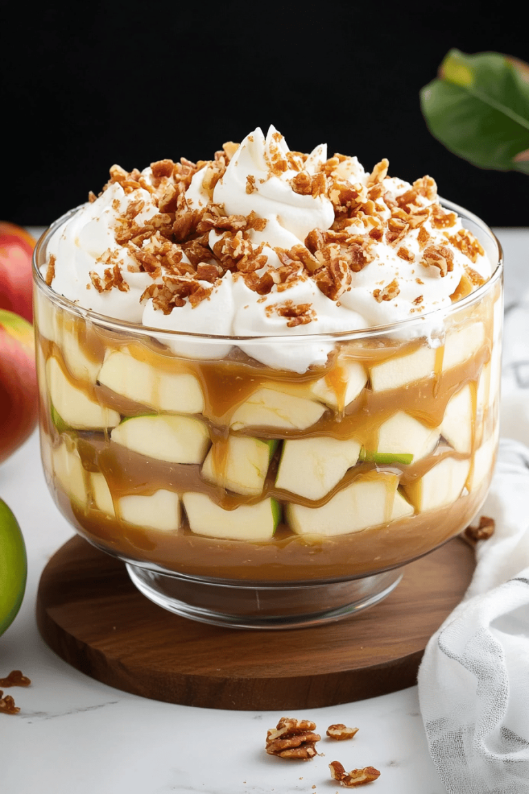 Caramel Apple Streusel Pie