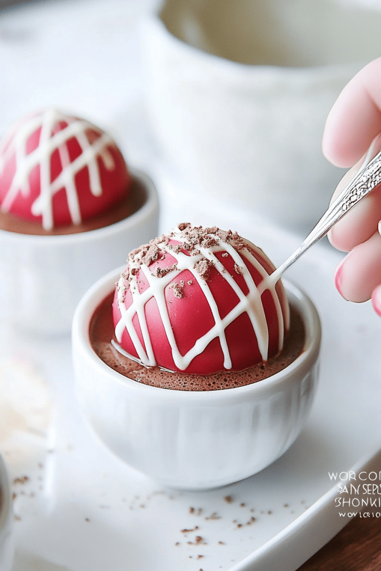 Eggnog hot chocolate bombs