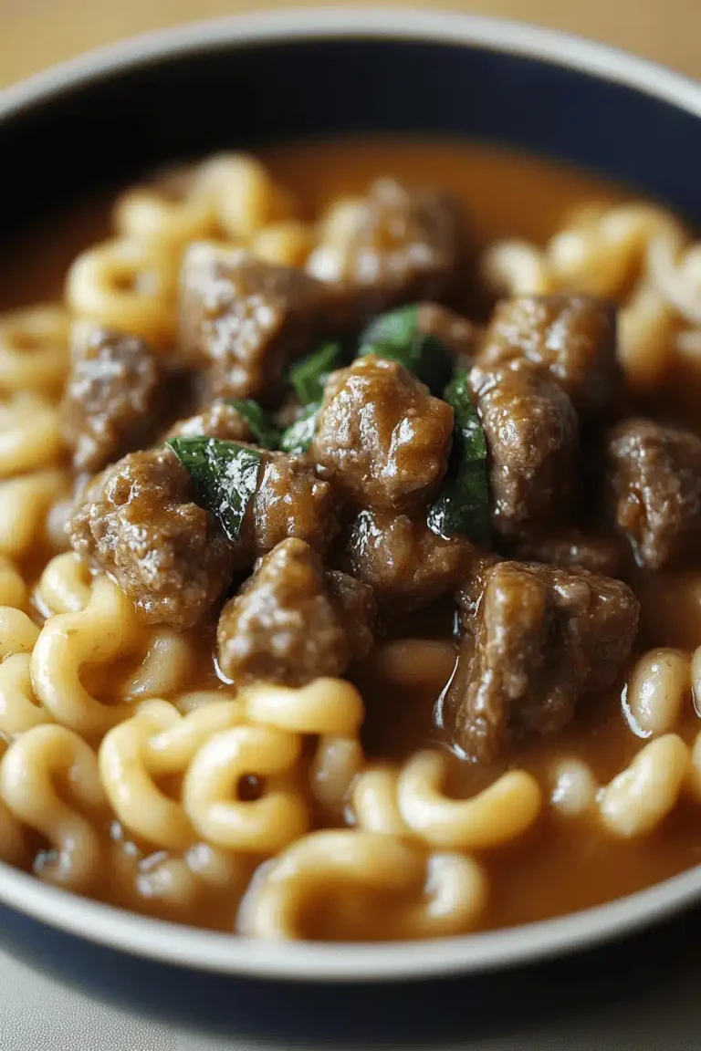 French Onion Beef and Noodles