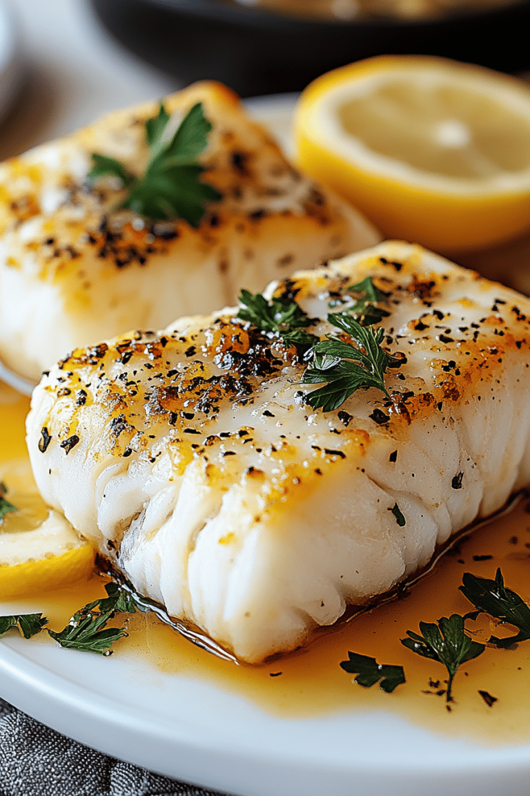 Seared cod