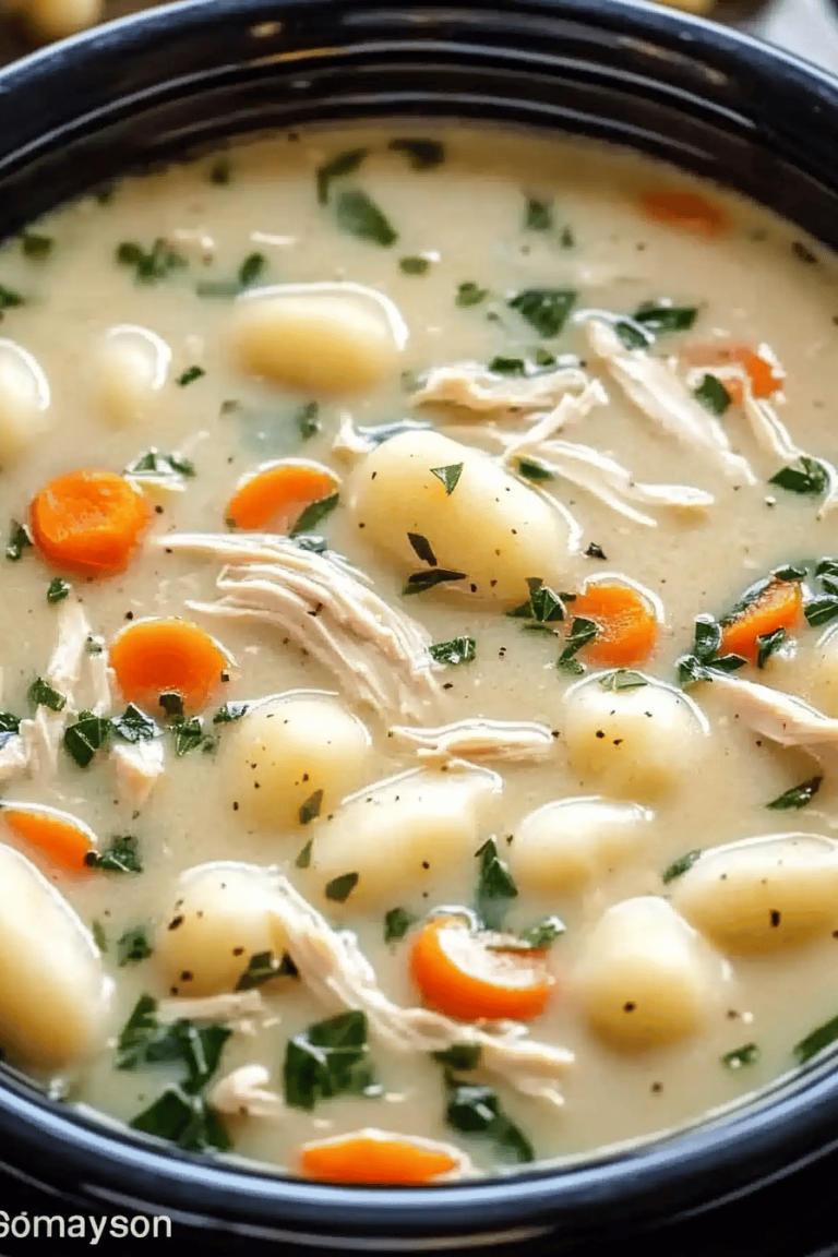 Chicken gnocchi soup