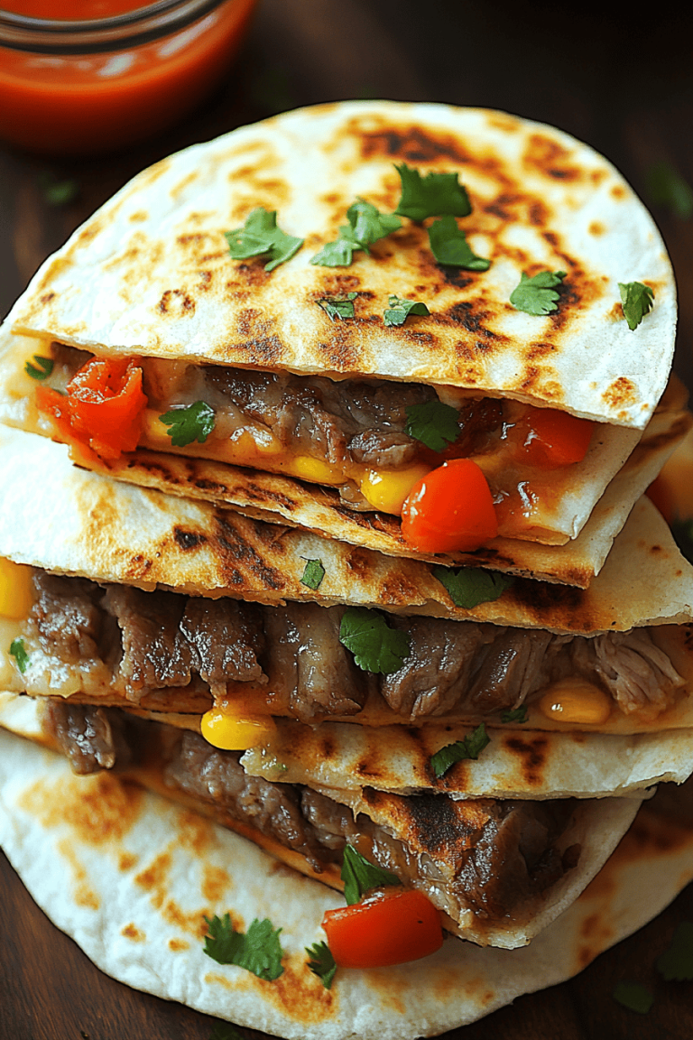 Loaded Steak Quesadillas