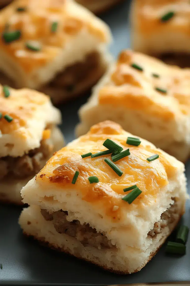 Homemade Sausage Cheddar Biscuits