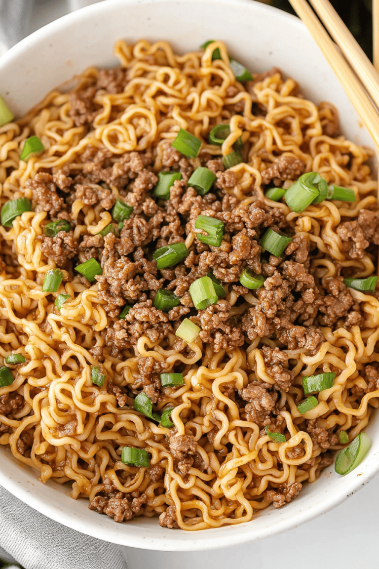 GROUND BEEF ORZO WITH TOMATO CREAM SAUCE