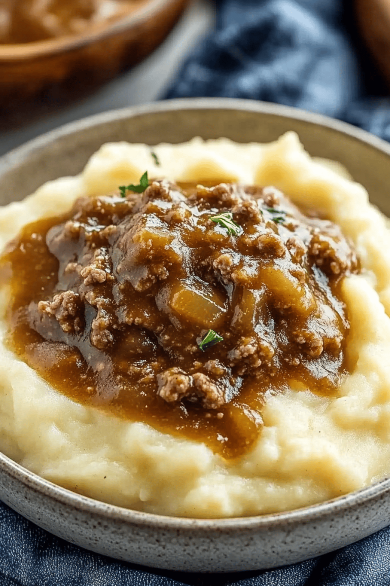ground beef gravy mashed potatoes