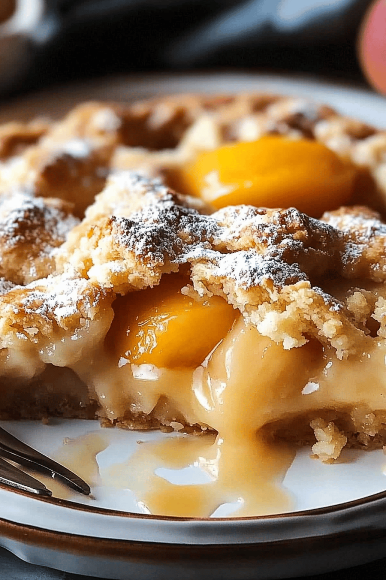 Peach Cobbler Crumble Bars