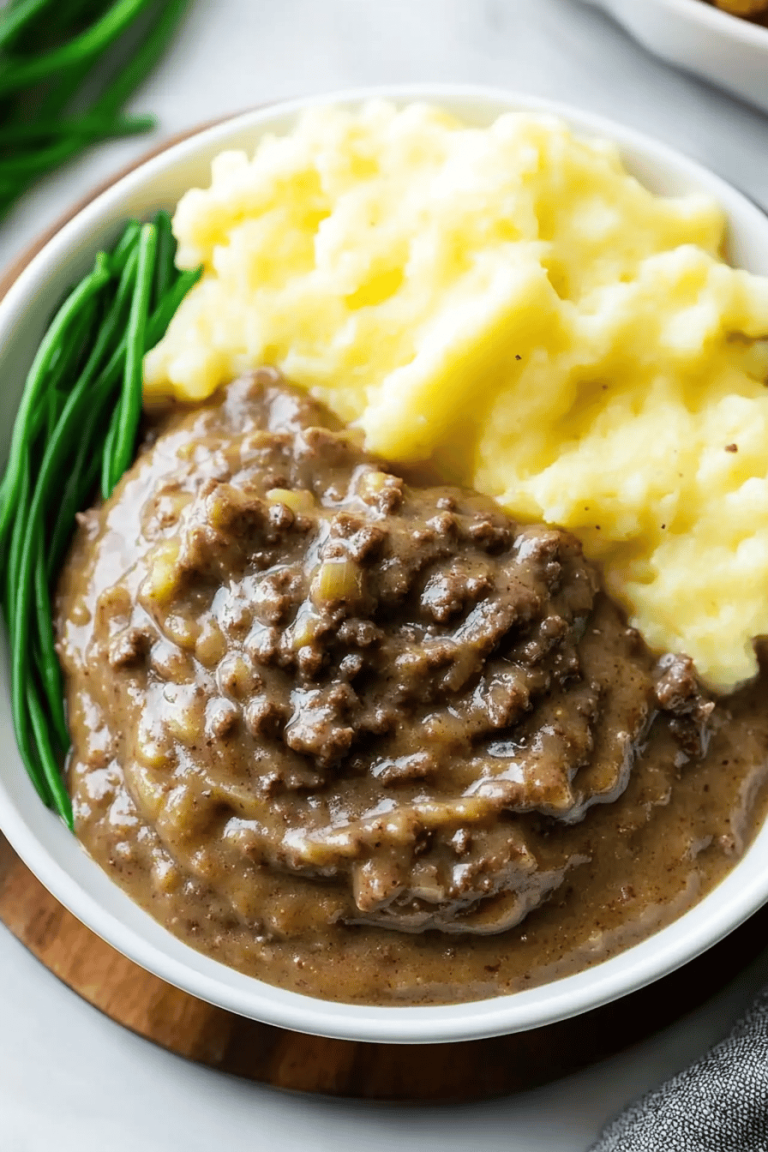 Hamburger Steaks with Onion Gravy