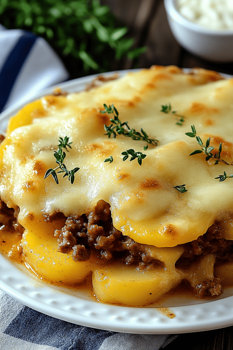 Cheesy Hamburger Potato Casserole