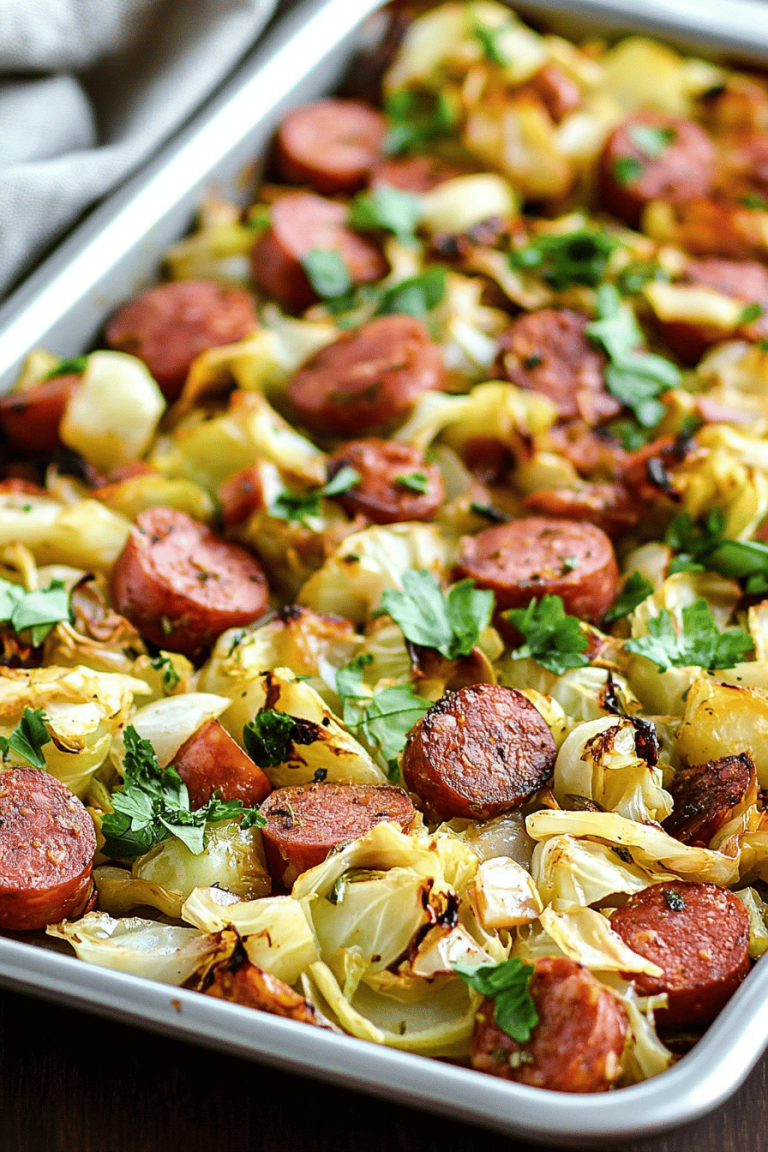 Cabbage and Kielbasa Skillet