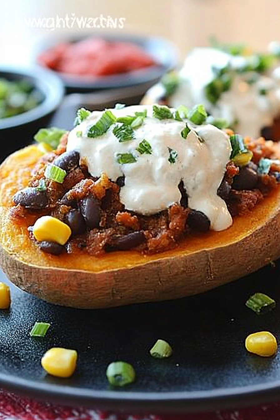 loaded sweet potatoes